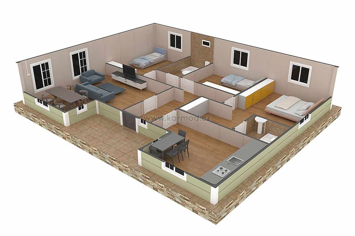 126 m² Prefabricated House